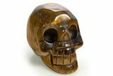 Polished Tiger's Eye Skull - South Africa #320180-1